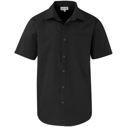 Mens Short Sleeve Empire Shirt Black Front